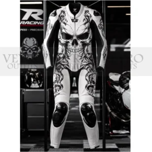 skull motorcycle racing suit