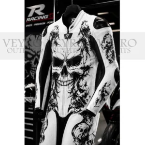 skull motorcycle racing suit