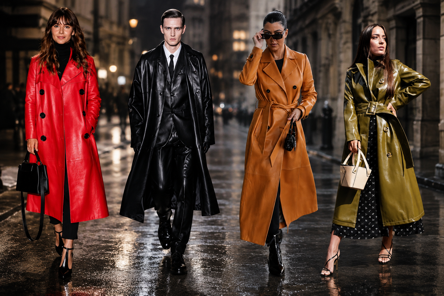 Leather Trench Coat Styling Men and Women | Veyro Outfits