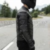 armored studded leather racing jacket