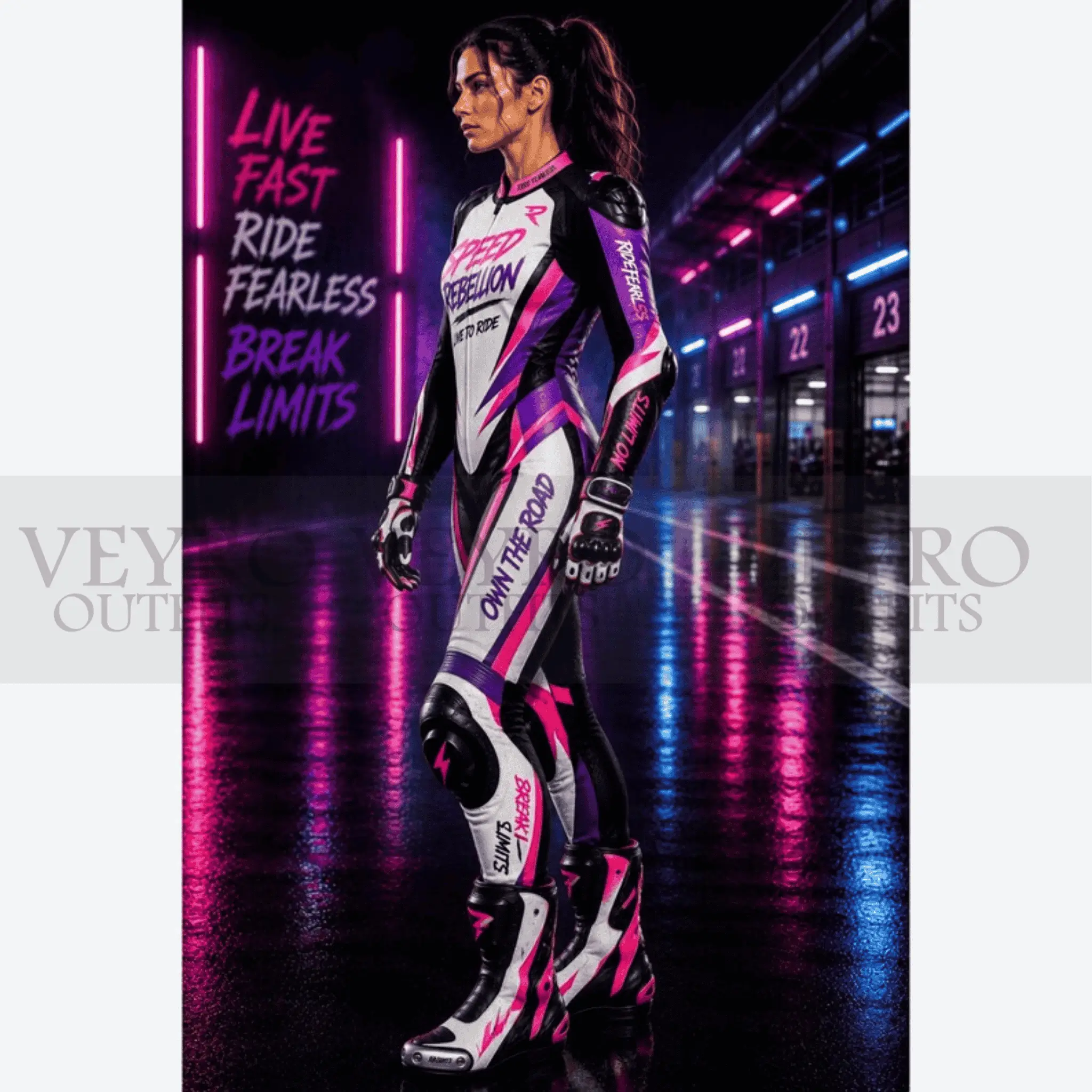 Custom Women’s Leather Motorcycle Racing Suit