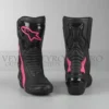 Women's leather racing suit with knee sliders