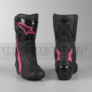 Women's leather racing suit with knee sliders