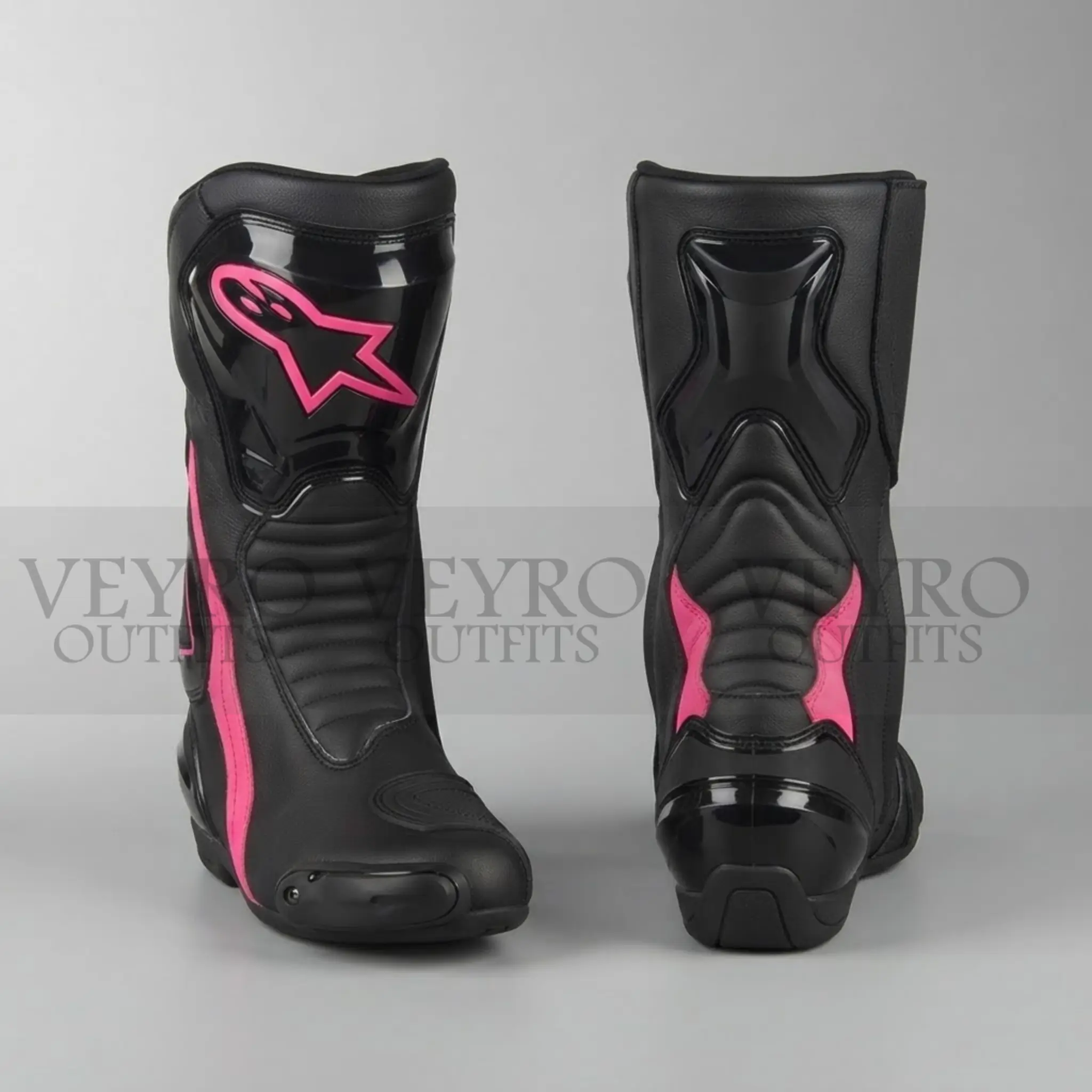 Women's leather racing suit with knee sliders