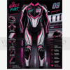 Women's motorcycle racing suit with CE armor