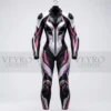 Women's pink leather racing suit