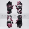 Women's pink leather racing suit