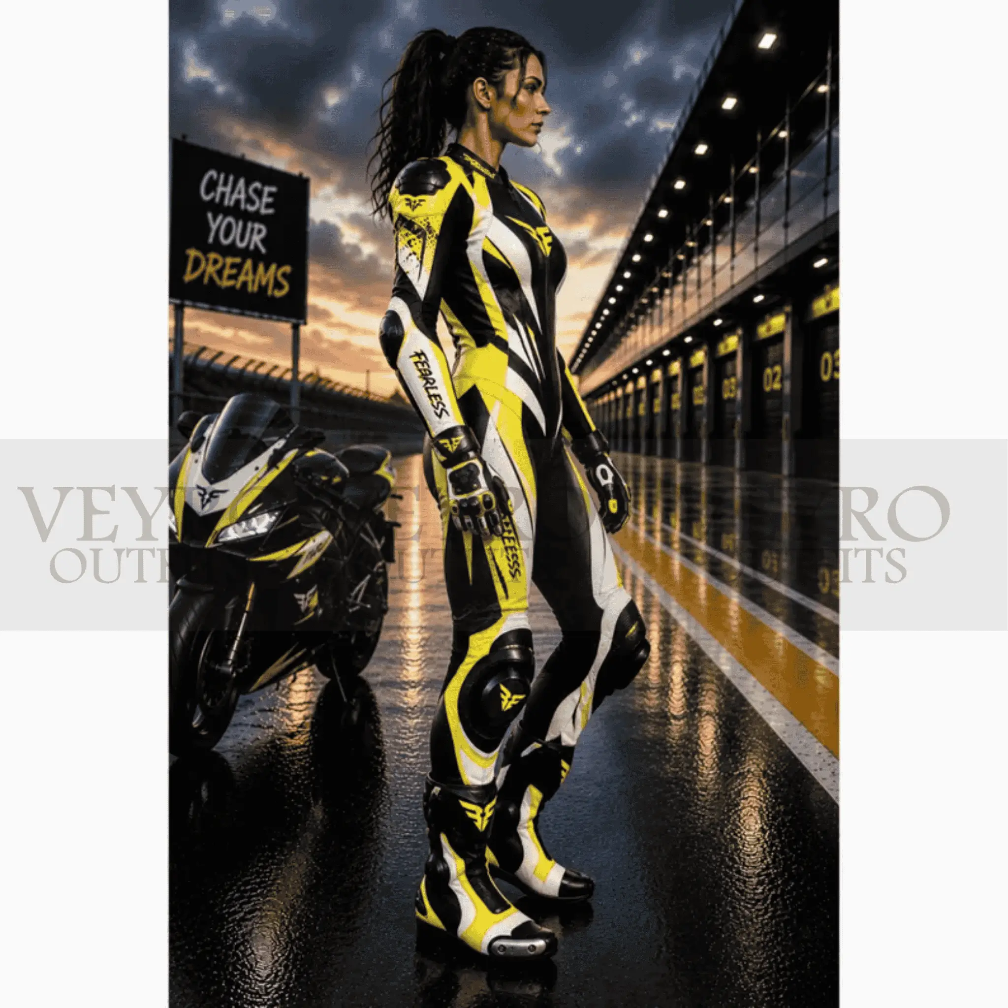 women's racing suit set