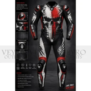 Men's leather racing suit