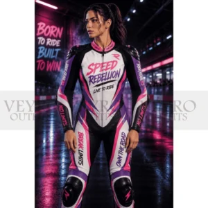 Custom Women’s Leather Motorcycle Racing Suit