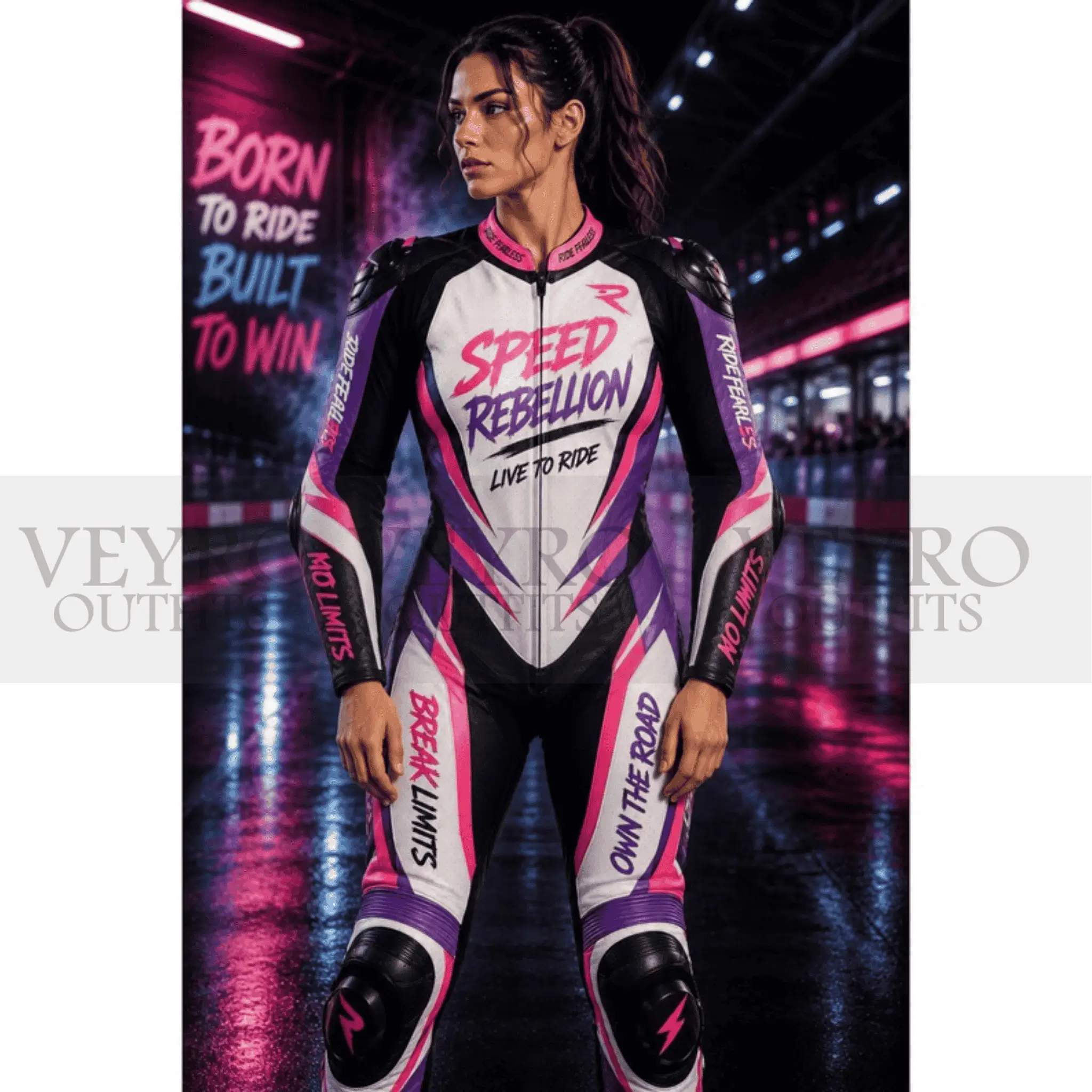 Custom Women’s Leather Motorcycle Racing Suit