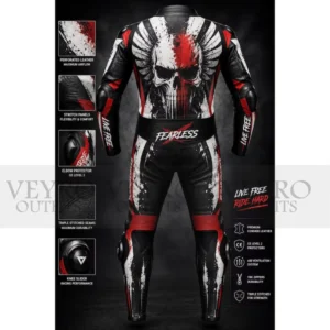 Men's leather racing suit