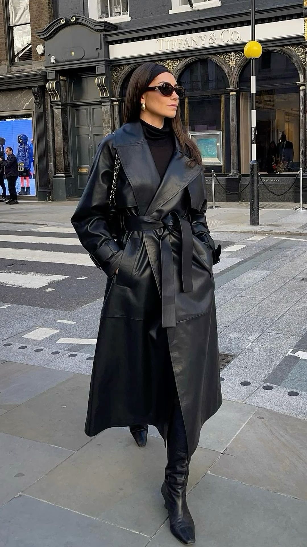 womens leather trench coat styling