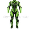 Green and black racing suit