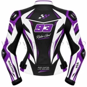 Purple white racing jacket, Rider Girl