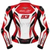 Red racing jacket back