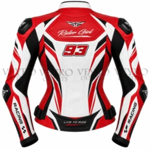 Red racing jacket back