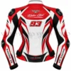 Red white racing jacket, Rider Girl