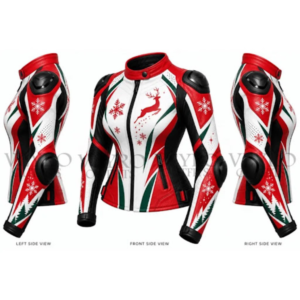women's christmas leather motorcycle jacket