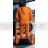 Orange racing suit leather
