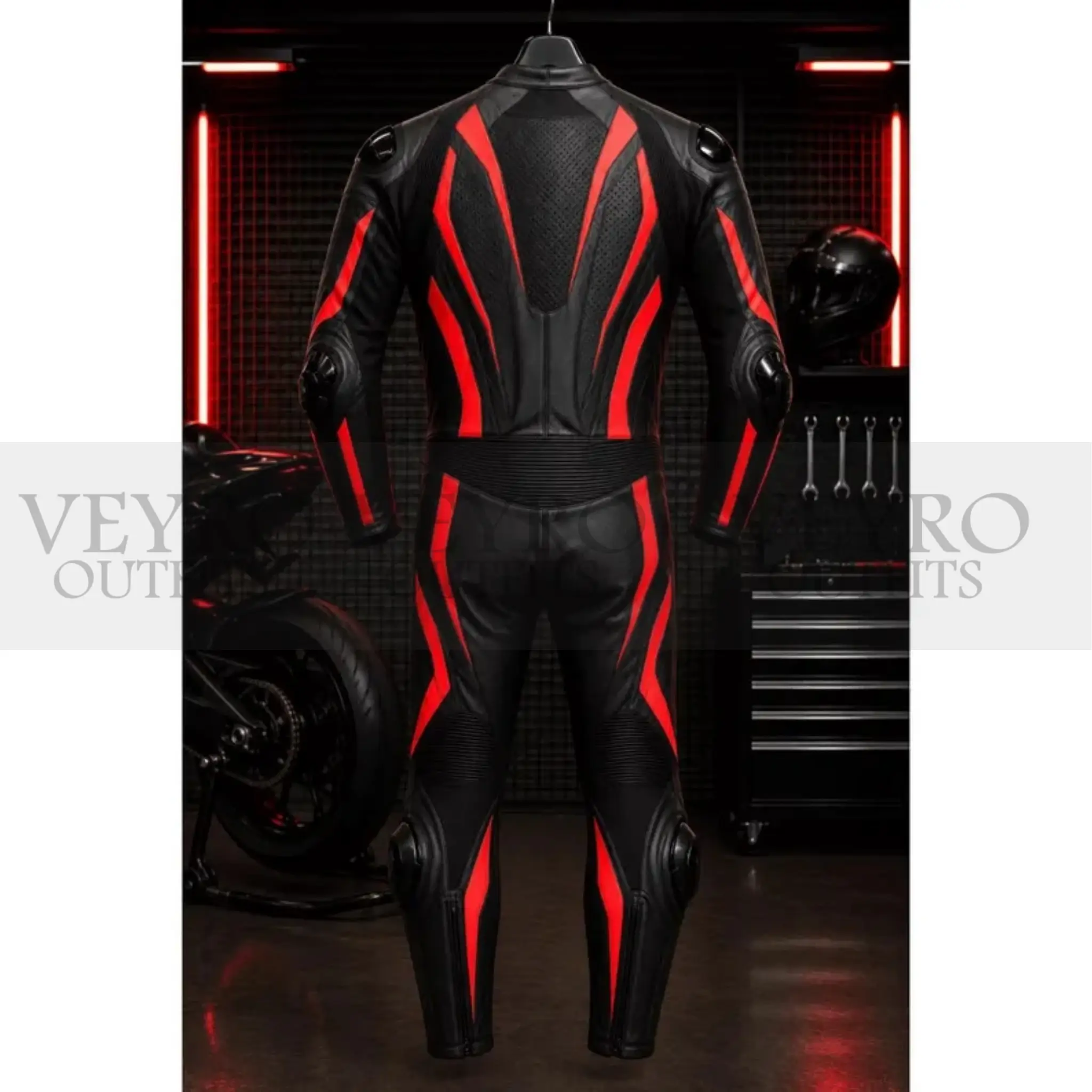 Men's Leather Motorcycle Racing Suit