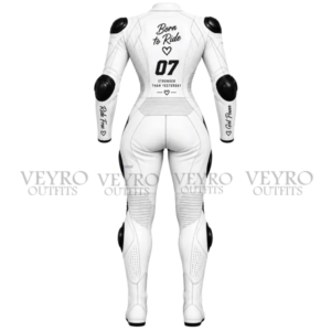 women's white leather motorcycle racing suit