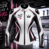 Women's White Leather Racing Jacket