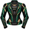 Women's Leather Motorcycle Jacket with Armor