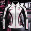 women’s pink leather motorcycle jacket