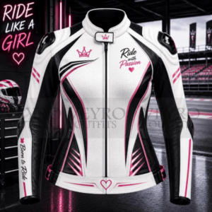 women’s pink leather motorcycle jacket