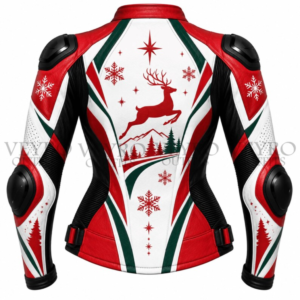 women's christmas leather motorcycle jacket