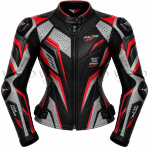 women's leather racing jacket