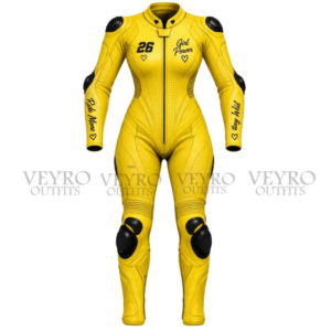 custom women's leather racing suit
