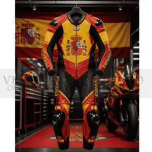 Spain flag motorcycle race suit