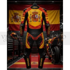 Spain flag motorcycle race suit