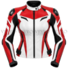 Women's leather motorcycle jacket