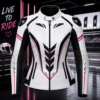 women's perforated leather motorcycle jacket