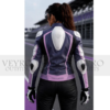 women’s purple leather racing jacket