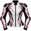 women's floral leather motorcycle jacket