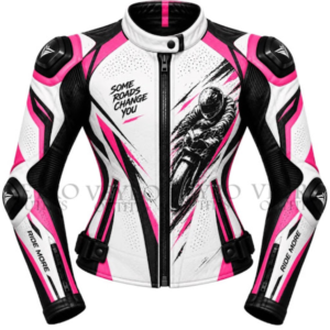 women's armored leather motorcycle jacket