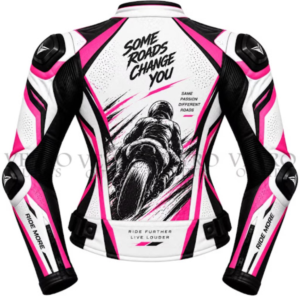 women's armored leather motorcycle jacket
