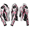 women's floral leather motorcycle jacket