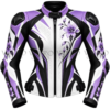 Women's Floral Leather Racing Jacket