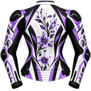 Women's Floral Leather Racing Jacket