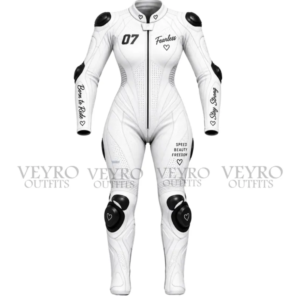 women's white leather motorcycle racing suit