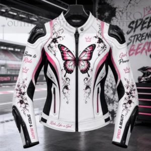 butterfly biker jacket women