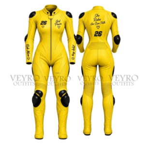 custom women's leather racing suit