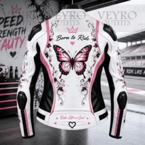 butterfly biker jacket women