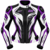 women's purple leather motorcycle jacket