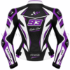 women's purple leather motorcycle jacket